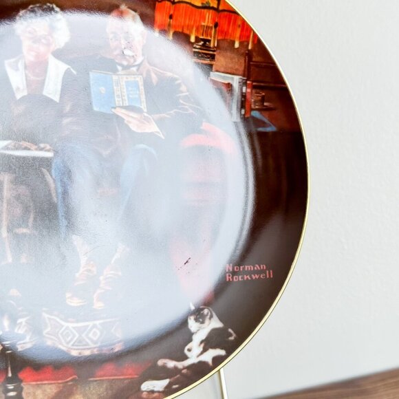 Norman Rockwell “Evening’s Ease” Plate #9035D Bradex 84‑R70‑6.4 - Picture 4 of 6